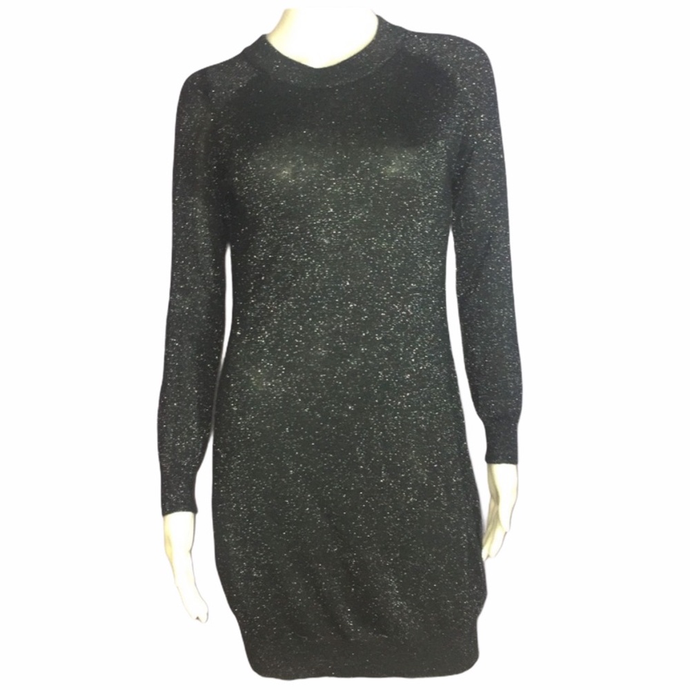 Wink Black Open Back Long Sleeve Dress Sz Medium